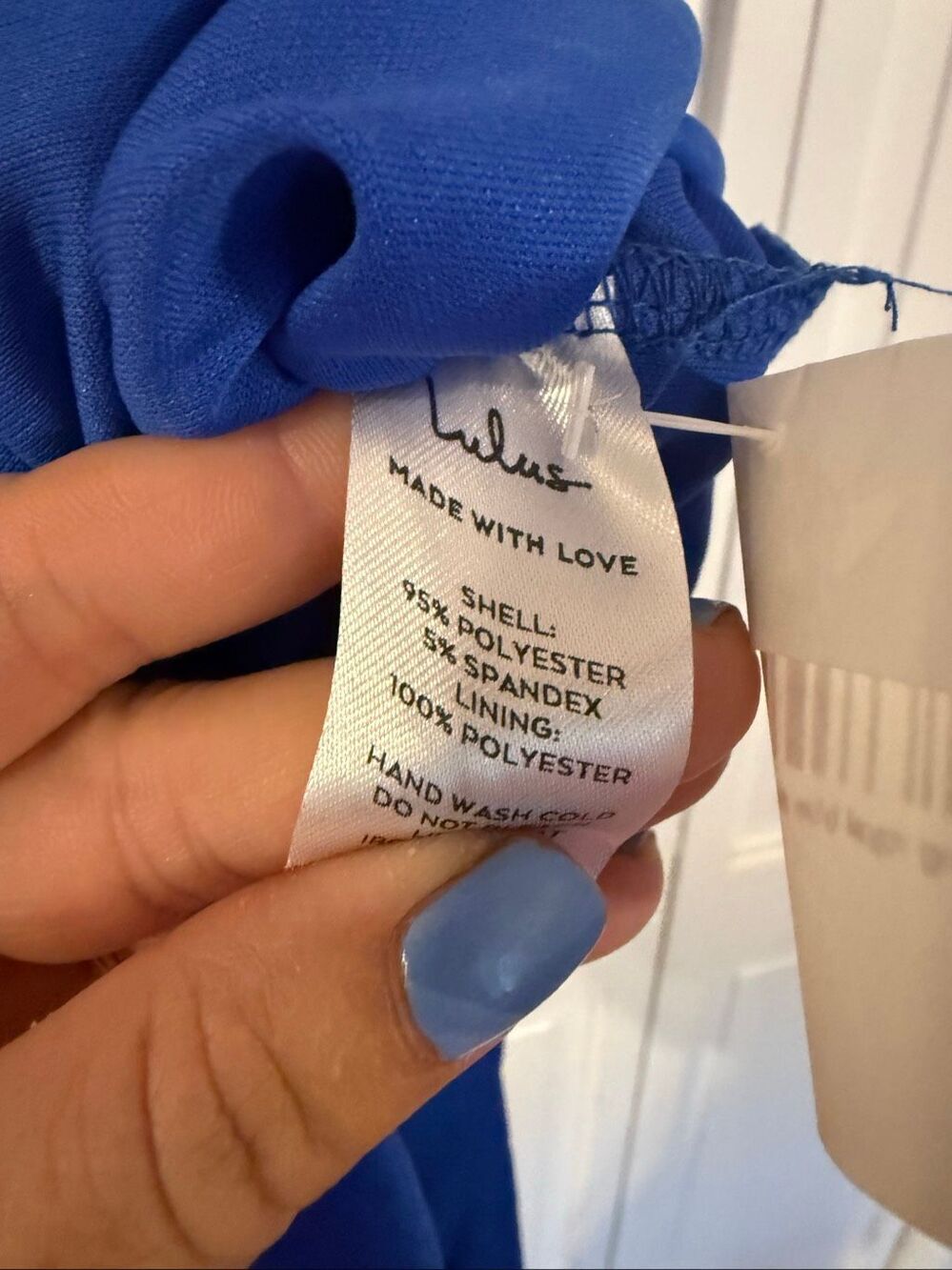 Lulus NWT enticing darling ruched asymmetrical blue dress size xsmall - Picture 6 of 8